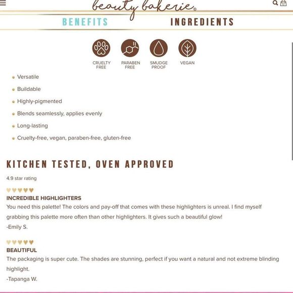 BEAUTY BAKERIE Highlighter Milk & Honey Multi-Use Smudgeproof Pigmented Palette - Picture 6 of 8